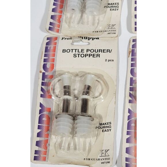 8pc Liquor Spirit Pourer Flow Wine Bottle Pour Spout Stopper Stainless Steel - Picture 3 of 9